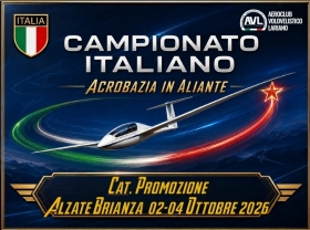 CAMPIONATO ITALIANO CAT. PROMOZIONE E VOLO ARTISTICO "TROFEO ALZATE B." 2026 - AEROCLUB VOLOVELISTICO TOSCANO